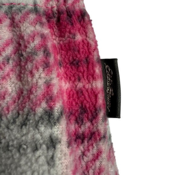 4/$25 Eddie Bauer Girls Pink Plaid 2 Piece Pajama Set Size Medium Fleece Pants - Picture 8 of 11